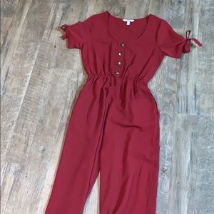 red jumpsuit